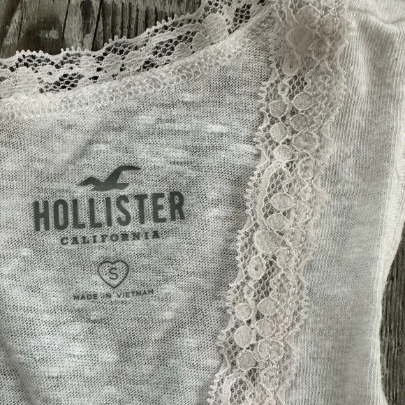 Womens Hollister Lightweight Soft Tank Top Lace Trim Flowy Small - Picture 3 of 6